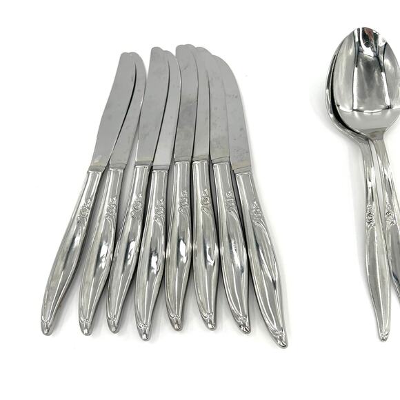 38 Kenwood Forever Rose Stainless Steel Flatware set - Picture 4 of 9